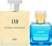 AND Eternal Radiance EDP 100ML & Global Desi Soulful Trance EDP 50ML +2 Perfume Testers