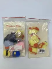 1980 Monkey Mitt Old MacDonald Had A Farm Finger Puppet Set Five Little Ducks