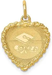 [Diamond2Deal] Women's 14k Yellow Gold Graduation Cap Pendant for Necklace