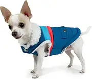 Huskimo Lightning Bolt Dog Coat, Blue, 33cm