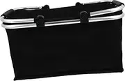 ABOOFAN 1pc Portable Insulated Picnic Folding Container with Aluminum Handle for Family Outings Travel and Picnics Black Material Space-Saving Design