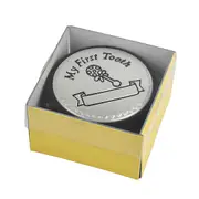 Silver Baby My First Tooth Trinket Keepsake In Gift Box