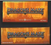 MTG Magic the Gathering DRAGONS MAZE BOOSTER BOX & FAT PACK NEW SEALED