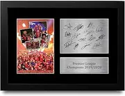 HWC Trading FR A4 Liverpool Premier League Champions 2019/2020 Gifts Printed Signed Autograph Pictures for Football Fans and Supporters - A4 Framed