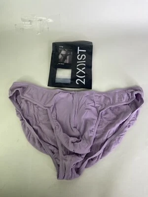 2xist Modal Luxe Hip Rib Brief Bikini Underwear LA LA Lovely Purple Mens Size XL
