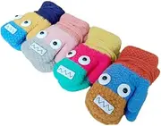 [LIFKOME] 4 Pack Boys Girls Boys and Girls Gloves Knitted Cartoon Animal Pattern Warm Winter Outdoor Mittens