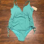 Stoney Clover Lane X Target Women’s 14W Green Cheeky High Leg One Piece Swimsuit