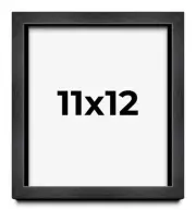 11x12 Shadow Box Frame Grey Charcoal Black | 0.875 Inches Deep | Solid Wood Shad