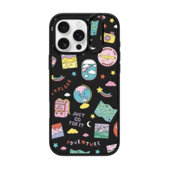 iPhone 16 Pro Max Impact Ring Stand Case MagSafe Compatible World Traveler by Martina Martian