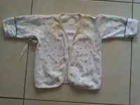 在飛比找Yahoo!奇摩拍賣優惠-【臻迎福】初生兒紗布衣 紗布蝴蝶裝 綁帶和式內衣  嬰兒肚衣