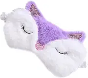 GRADENEVE 1Pc Plush Travel Eye Mask Comfortable Sleeping Eye Shade for Home Office and Travel Lightweight Washable Durable Design Cute Fox Style for
