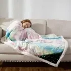 Glow in The Dark Blanket for Kids, Animal Paws Luminous Birthday Super Soft F...