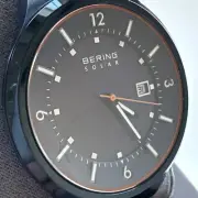 BERING Watch Titanium Solar 45mm 15239-797 Men's Blue - MSRP $499 NEW WITH TAGS