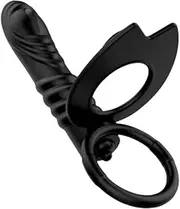 Vibrating Strap on Dildo Cock Penis Ring Vibrator Anal Butt Plug Men Double Penetration Adult Sex Toys