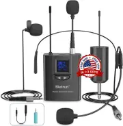Inalambrico De 20 Canales Uhf Sistema De Microfono De Solapa Lavalier Con Bo...