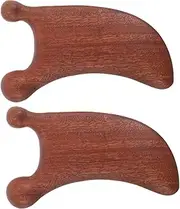 FONDOTIN 2pcs Snail Nose Scratch Massage Comb Tools for Face Manual Body Massage Tools Face Scraping Comb Brush Scraping Massager Hair Scalp Massager Wood Light Brown