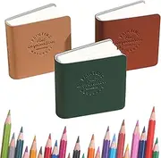 Drawing Notebook, Small Notebook, Portable Notebook with Hard Cover and Square Structure - 2 x 2 Inch Hardcover Sketchbooks, Business Notebook with 3 Pockets for Painting