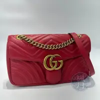 在飛比找Yahoo!奇摩拍賣優惠-GUCCI 443497 紅MARMONT 26CM 精品包