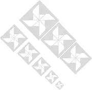 TEHAUX 8pcs Large Windmill Stencils for Projects Reusable Plastic Painting Drawing Templates for Home Garden Decoration for Kids Adults Family Bonding