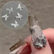 5Pcs Butterfly Nail Diamond Shine Patches Stereoscopic Nail Decoration Nail Art
