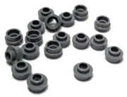 Lego - Lot of 18 - Dark Grey/Gray, Plate Round 1 x 1 with Open Stud