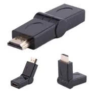 HDMI Male to Female Adapter 180° Degree Rotating Swivel Right Angled Converter