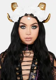 Gilded Rams Horns Headpiece