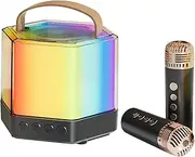 Toddmomy Mini Karaoke Machine Portable Karaoke Speaker with Microphones for Adults for Birthday Parties Home Gatherings and Versatile Entertainment Sound and Easy Operation