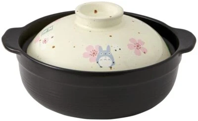 Earthen Pot Donabe 18cm SAKURA TOTORO Cherry Blossom Ghibli NEW JAPAN F/S