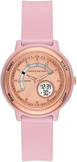 [Skechers] Women's Salerno Analog-Digital Blush Silicone Watch, Blush