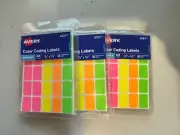 3 pack of Avery Removable Removable Color Coding Labels 525 Ct