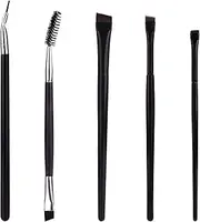 SAVITA 5pcs Makeup Brush, Angled Brow Brush Eyeliner Brush Kit Eyeliner Brush Fine Angled Fine Angled Eyeliner Brush for Gel Liquid Eyelashes Eyebrows Eye Cosmetics
