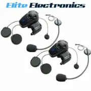 SENA SMH10 TWIN KIT W/ UNIVERSAL MICROPHONE BLUETOOTH INTERCOM MOTORCYCLE DUAL