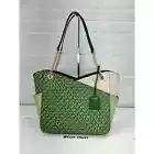 Michael Kors Shoulder Bag xchain LG Purse MK Signature Tote Fern Green Multi