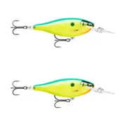 2x Rapala 5.5cm Shad Rap Elite (Floating) Fishing Lures - Gilded Parrot
