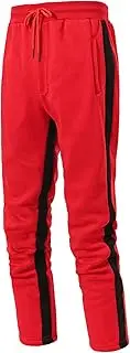 [Generic] Men's Jogger Pants Running Workout Lightweight Sweat Pants Open Bottom Fleece Hiking Joggers Sweatpants with Pockets
