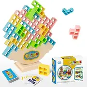 Stacking Toys Balance Building Blocks, Blocks for Kids Ages 4-8, 2 Player Games for Family Games for Kids and Adults,Travel Games Adult,Tetris Game、Party Games、Adult Building Blocks Game.