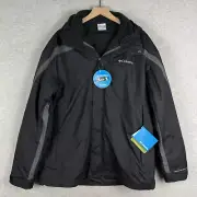 Columbia Jacket Mens XL Black Interchange 3 In 1 Eager Air Omni Shield NEW