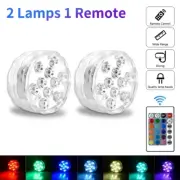 10 LED RGB Underwater Lights with Magnetic Suction Cups 16 Color Lights Fish Tan