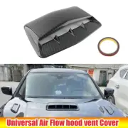 Air Flow Intake Hood Scoop Bonnet Vent Cover Universal Carbon Fiber Car