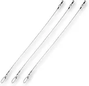 Tooth Shield Tackle Wahoo Cable Rig 3 Pack 280 lb Premium 7x7 49 Strand Stainless Steel Cable Wire Big Game Offshore Saltwater Fishing Leader Wahoo Trolling Rigs Lures Made in The USA