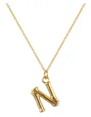 [Mocha] Letter N Initial Gold Necklace