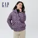 Gap 女裝 Logo防風連帽羽絨外套 大絨朵羽絨系列-紫色(426815)