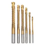 2Set 3-8Mm Titanium Coated Hss Drill Bit Electric Plastic Metal Hole Grooving Woodworking Tools