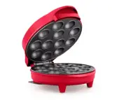 Cake Pop Maker 760-W Red 12-Count Non-Stick Surface Indicator Lights Safety Lock