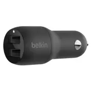 Belkin Dual USB-A Car Charger 24W -Black [CCB001BTBK]