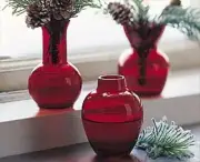 NEW Crate and & Barrel Assorted Ruby RED Bud Vases Set of Six 2 each shape