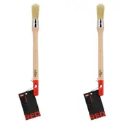 2x Jasart Elevate Red Hog Art Painting Round Nylon Mix Brush #6/18mm WHT Bristle