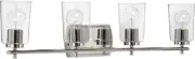 Progress Lighting Adley 4-Light Clear Glass Bath Vanity Brushed Nickel