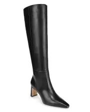 Sam Edelman Women's Sylvia Pointed Toe Wide Calf High Heel Boots 9